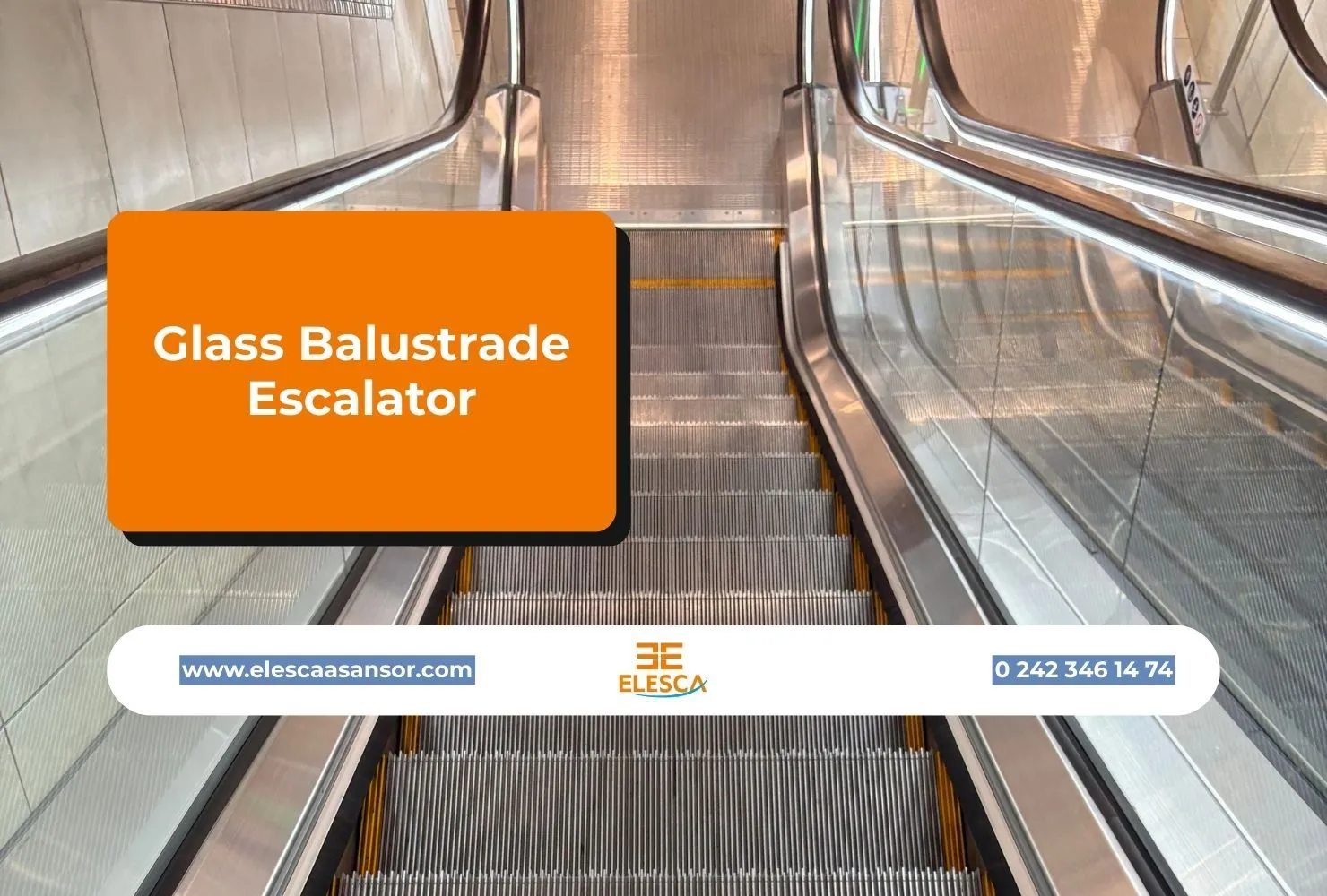 Glass Balustrade Escalator