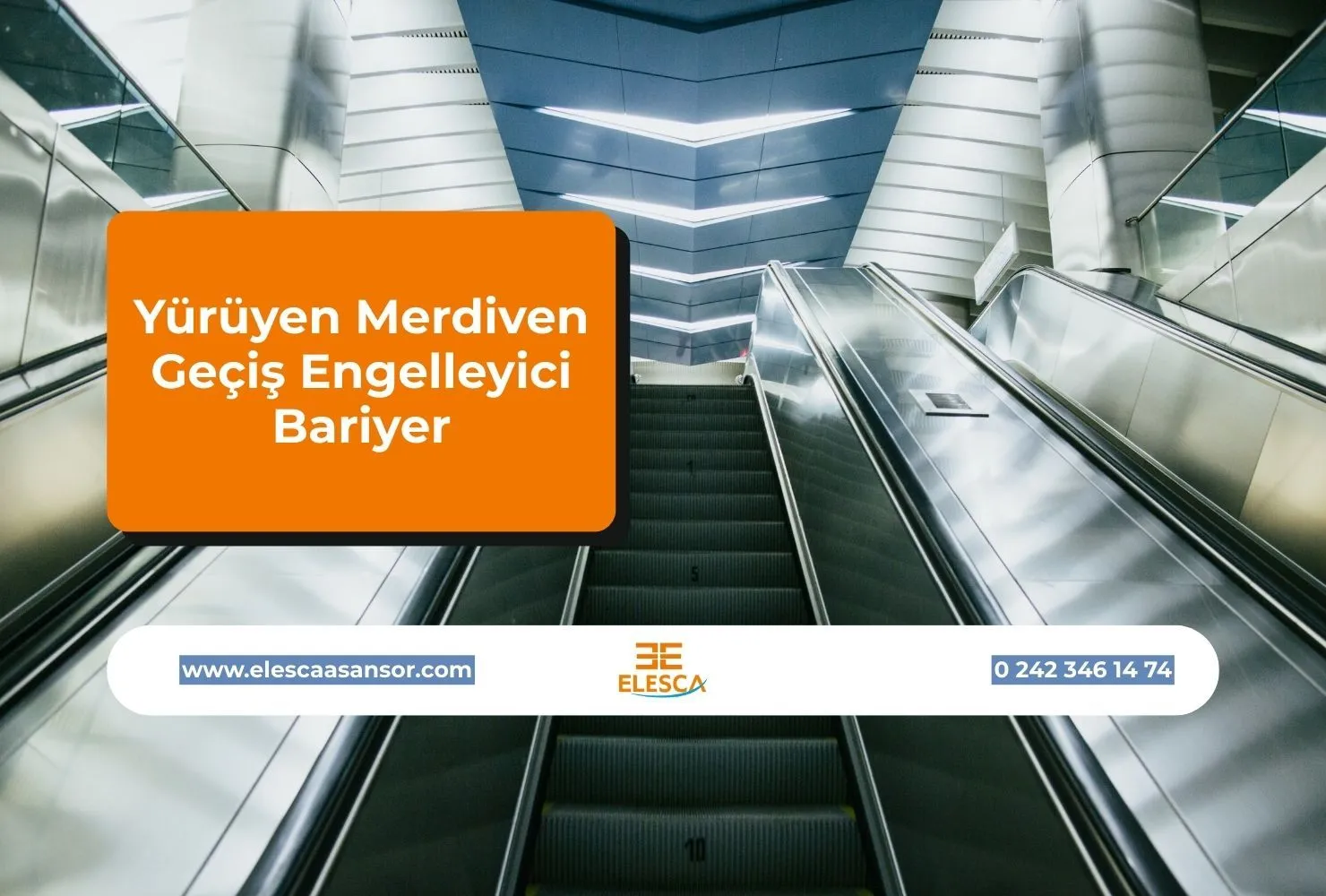Yürüyen Merdiven Geçiş Engelleyici Bariyer