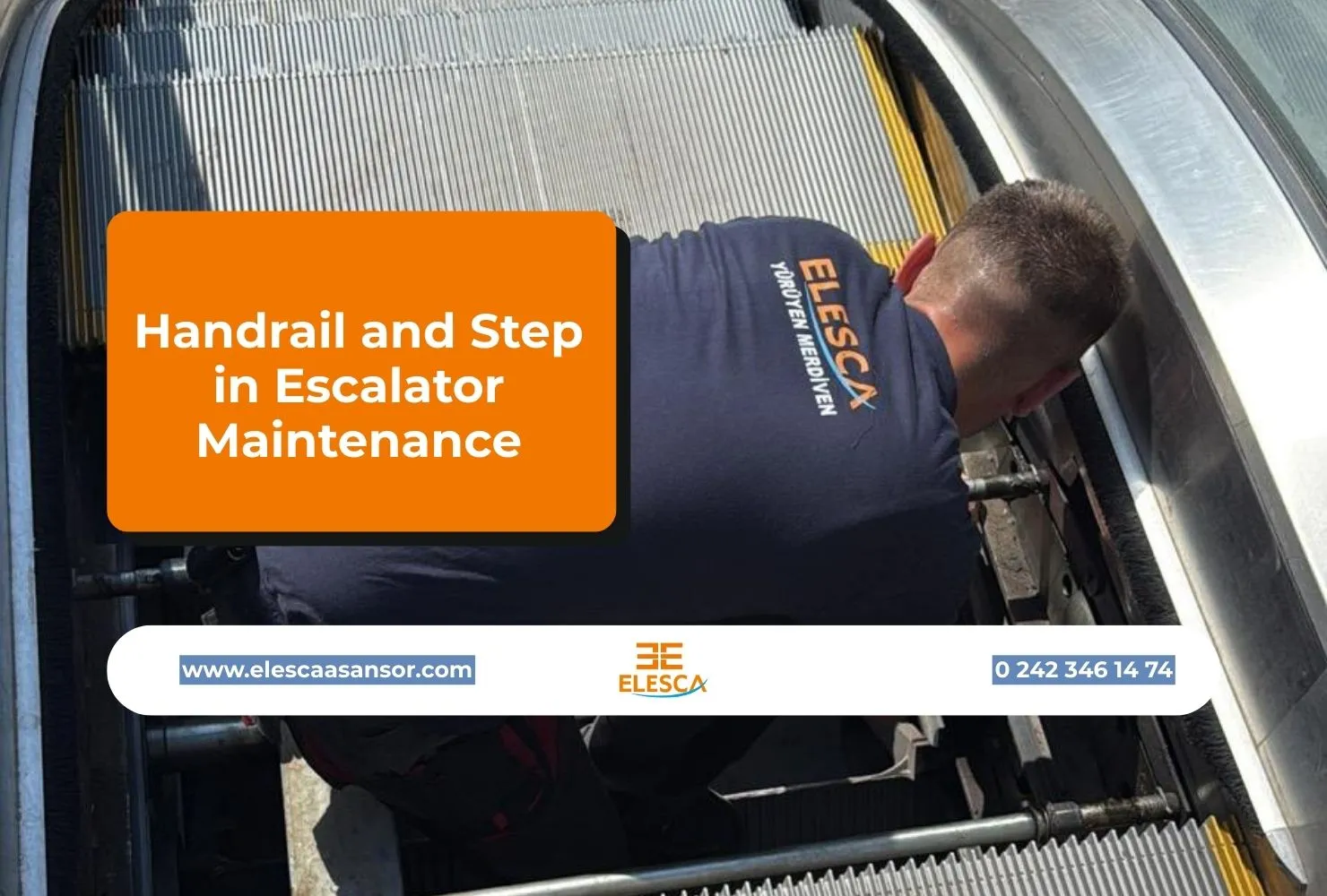Handrail and Step in Escalator Maintenance