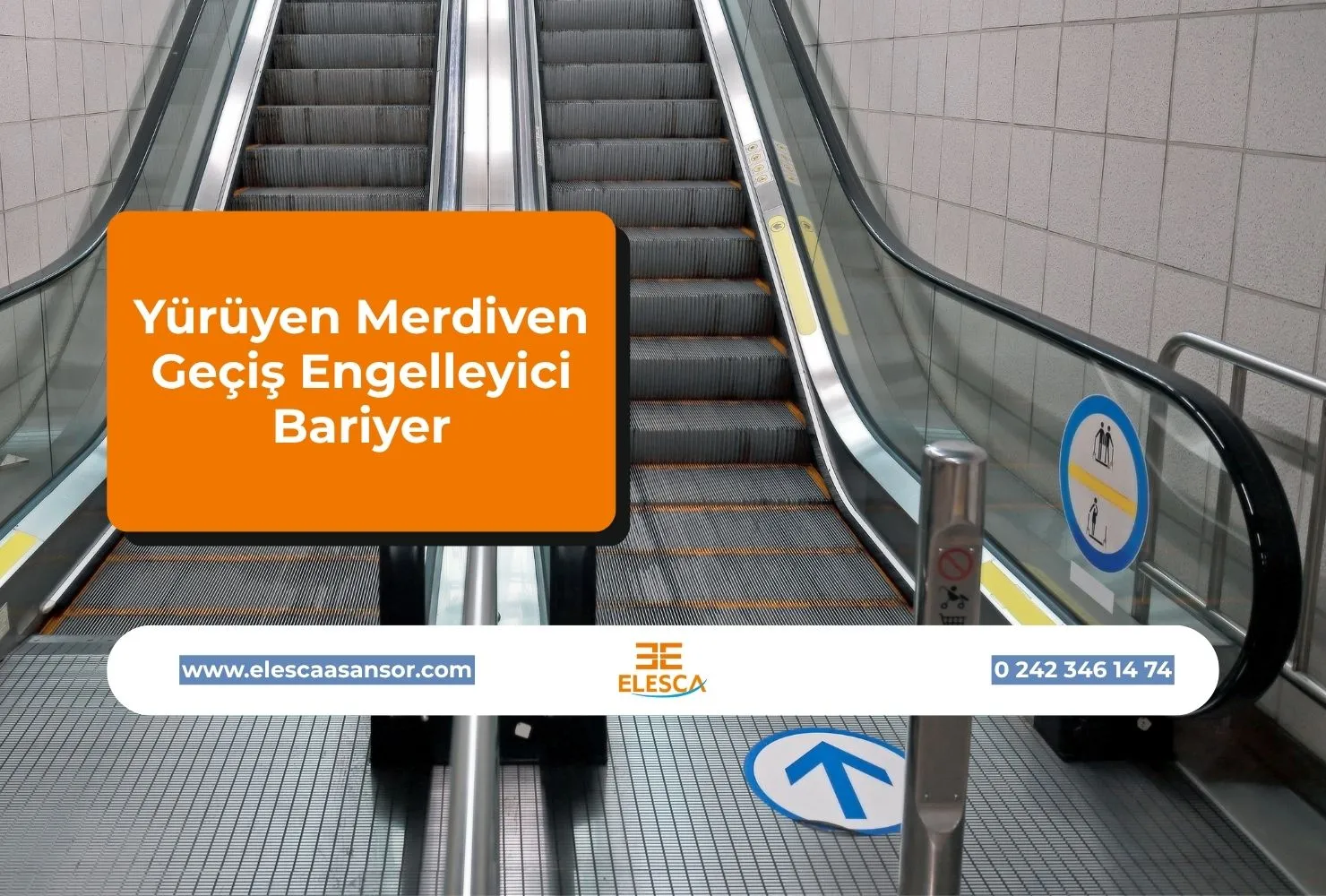 Yürüyen Merdiven Geçiş Engelleyici Bariyer