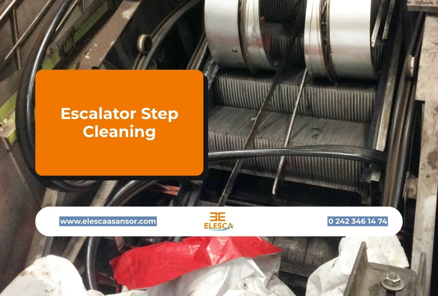 Escalator Step Cleaning